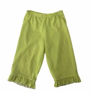 Carters Green Striped Ruffle Bottom Pant 18 Months